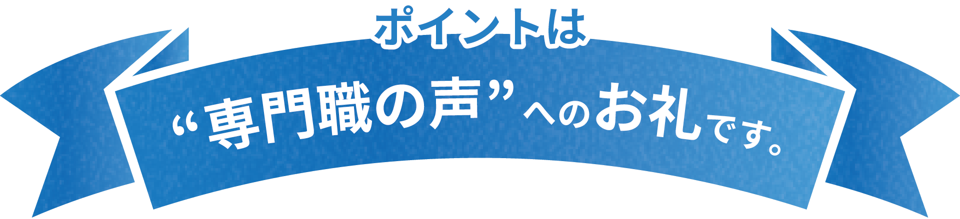 ポイントは "専門職の声" へのお礼です。