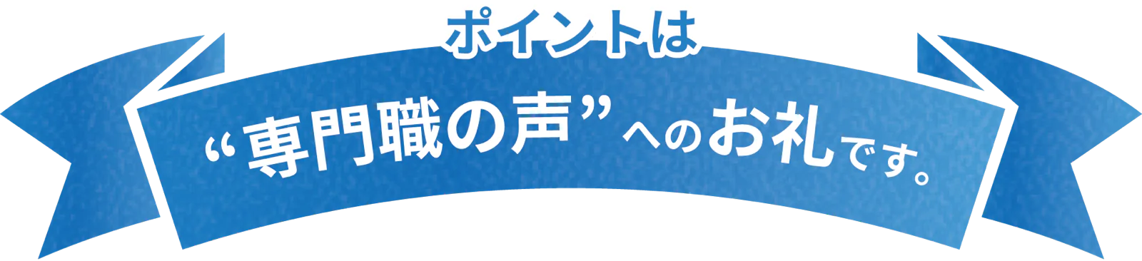 ポイントは "専門職の声" へのお礼です。